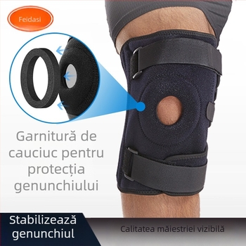 Genunchiere sport de dimensiuni mari, bandă de compresie de vară, silicon cu arc reglabil, alpinism, protecție pentru genunchi, centură patelar pentru grăsime