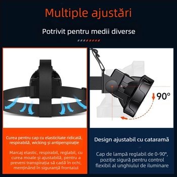 Lanternă frontală cu senzor Philips, super luminoasă, pentru pescuit în aer liber, specială, montată pe cap, lumină puternică, cu durată de viață a bateriei ultra-lungă