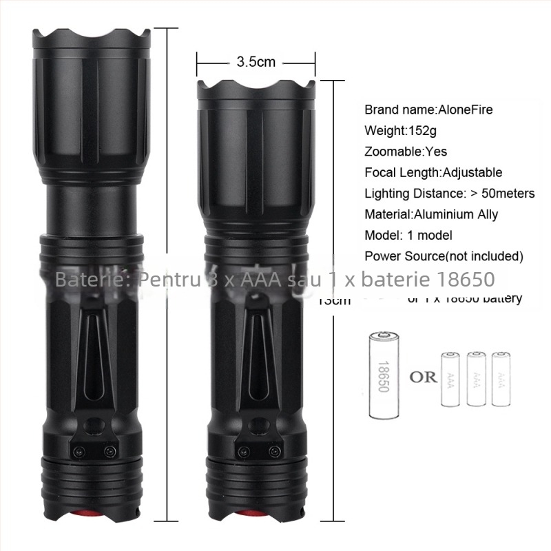Lanternă transfrontalieră WRGB cu sursă de lumină în patru culori, zoom telescopic, lumină puternică, LED cu rază lungă de acțiune, alb, roșu, albastru și verde, semnalizator