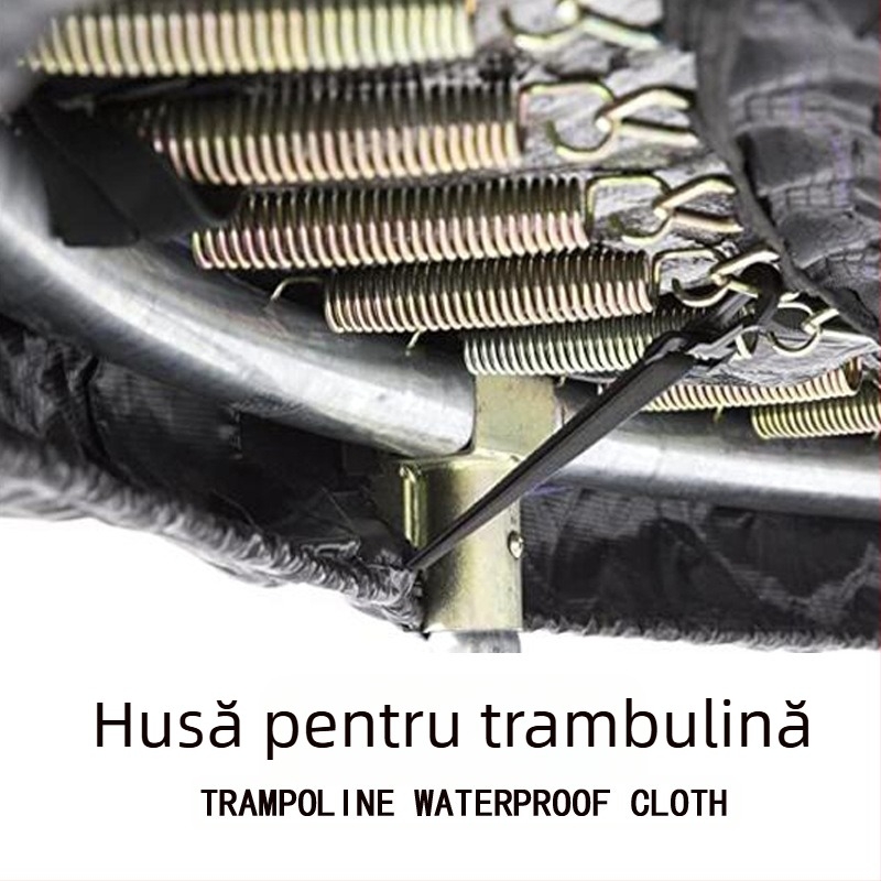 Trambulina rotundă comercială pentru copii, pânză de ploaie rezistentă la praf, plasă de protecție pentru exterior, adulți, primăvară, jumper, husă de ploaie rezistentă la vânt