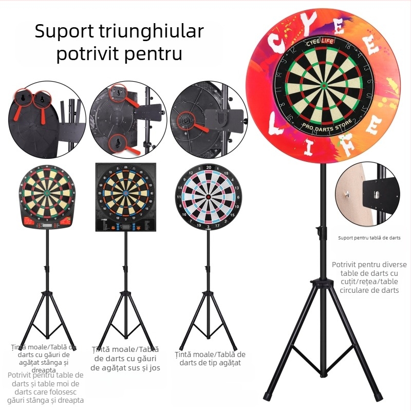 Producător în stoc suport pentru țintă de darts, suport pentru darts, îngroșat, rezistent la căderi, instalare convenabilă, suport mobil portabil