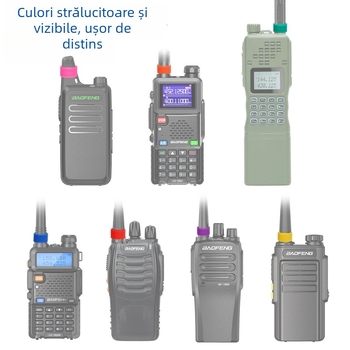 Inel cu logo pentru antenă walkie-talkie, inel universal din cauciuc pentru walkie-talkie, capac decorativ pentru antenă, accesorii pentru produs