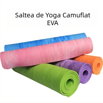 Saltea de yoga camuflaj Eva, rezistentă la umiditate, antiderapantă, saltea de fitness de 6 mm, saltea de yoga transfrontalieră, saltea de yoga explozivă din Asia de Sud-Est