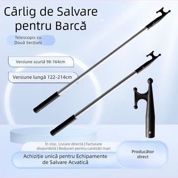 Cârlig de salvare pentru barcă, cârlig de barcă din aliaj de aluminiu, cârlig telescopic de pescuit, îngroșat, cârlig Penny, cârlig de remorcare pentru barcă din cauciuc, cârlig de asalt pentru barcă, cârlig de țărm
