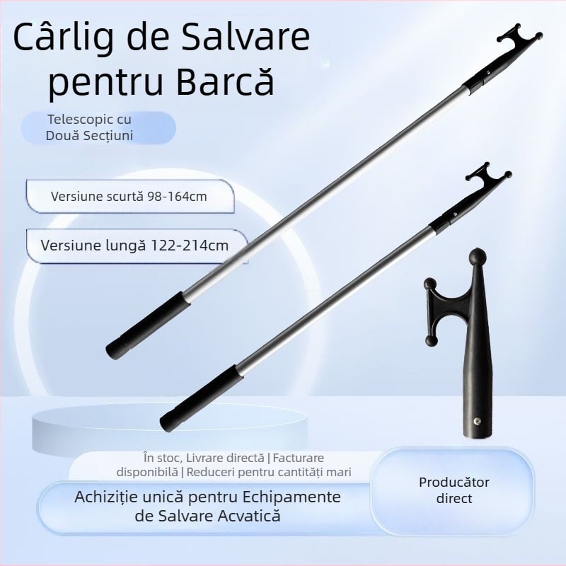 Cârlig de salvare pentru barcă, cârlig de barcă din aliaj de aluminiu, cârlig telescopic de pescuit, îngroșat, cârlig Penny, cârlig de remorcare pentru barcă din cauciuc, cârlig de asalt pentru barcă, cârlig de țărm