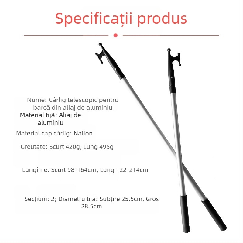 Cârlig de salvare pentru barcă, cârlig de barcă din aliaj de aluminiu, cârlig telescopic de pescuit, îngroșat, cârlig Penny, cârlig de remorcare pentru barcă din cauciuc, cârlig de asalt pentru barcă, cârlig de țărm