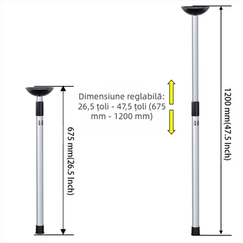 Stâlp telescopic pentru exterior, ponton, husă pentru barcă, suport pentru prelată, suport pentru barcă cu motor, suport reglabil din aluminiu, baldachin