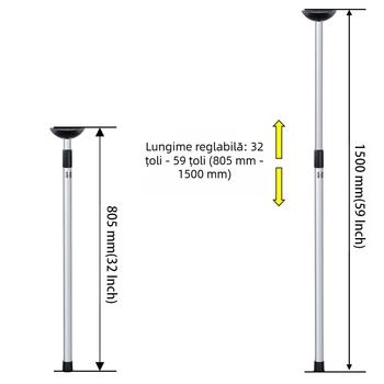 Stâlp telescopic pentru exterior, ponton, husă pentru barcă, suport pentru prelată, suport pentru barcă cu motor, suport reglabil din aluminiu, baldachin