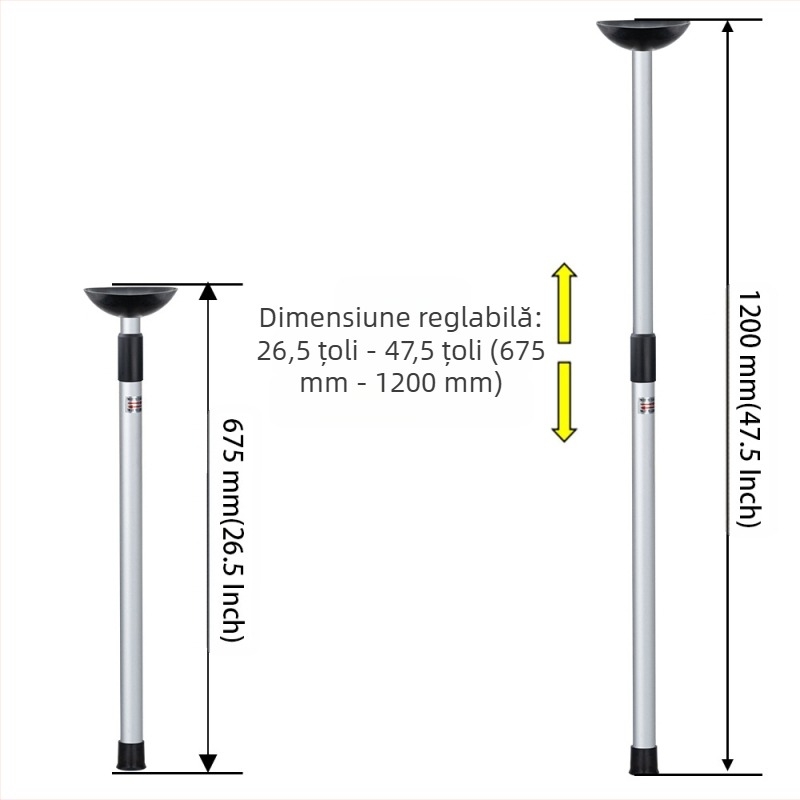 Stâlp telescopic pentru exterior, ponton, husă pentru barcă, suport pentru prelată, suport pentru barcă cu motor, suport reglabil din aluminiu, baldachin
