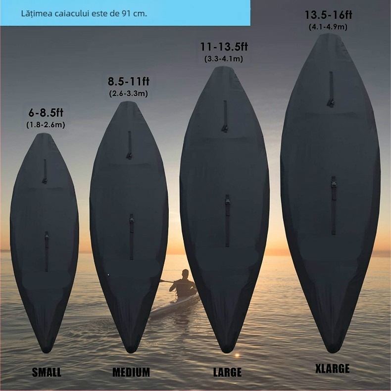 Husă de caiac impermeabilă și anti-praf, acoperită cu argint, din pânză Oxford, Dropshipping, pentru interior și exterior, pentru caiac, transfrontalieră