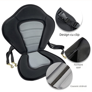 Scaun cu placă de surf, spătar pentru caiac, canoe, barcă în derivă, pernă tare pentru barcă în aer liber, loc din fabrică, va die