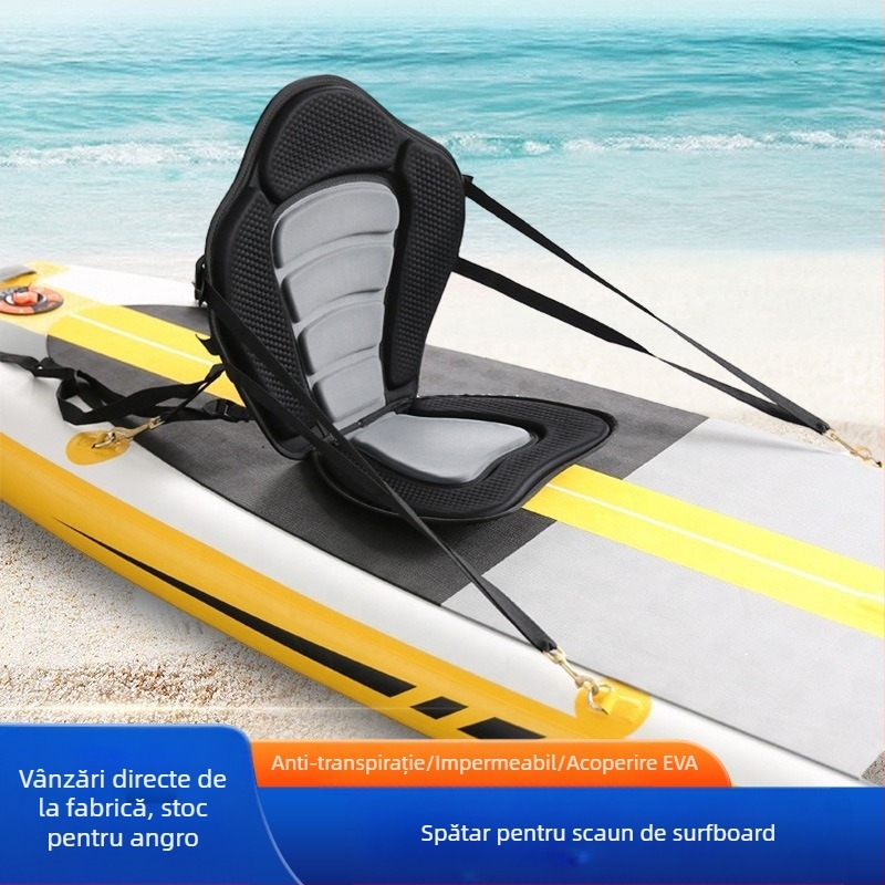 Scaun cu placă de surf, spătar pentru caiac, canoe, barcă în derivă, pernă tare pentru barcă în aer liber, loc din fabrică, va die