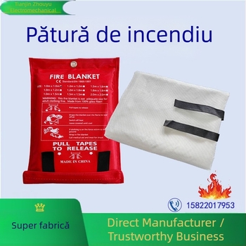 Pătură antifoc din fibră de sticlă cu certificat CE pentru comerț electronic transfrontalier 1/1,2/1,5/2 m, sistem de eliminare a incendiilor în caz de incendiu pentru bucătărie