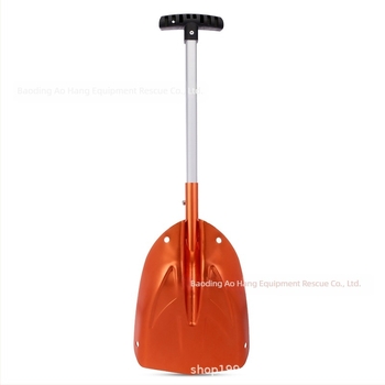 Lopată telescopică din aliaj de aluminiu, îngroșată, portabilă, pentru căutarea și salvarea zăpezii, lopată de protecție, pliabilă pentru camping în aer liber