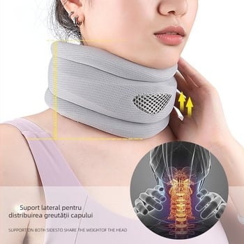Orteză de gât nouă, înclinare înainte pentru birou, anti-acuare, orteză de gât respirabilă pentru uz casnic, orteză de gât reglabilă