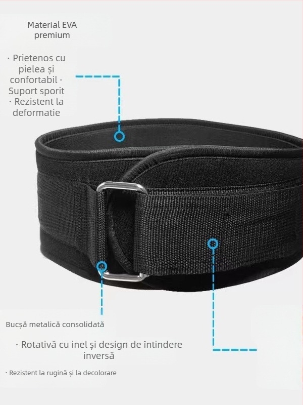 Centură sportivă profesională pentru fitness, genuflexiuni, tracțiune puternică, suport pentru talie, antrenament special pentru ridicarea de greutăți, centură de susținere a taliei pentru bărbați