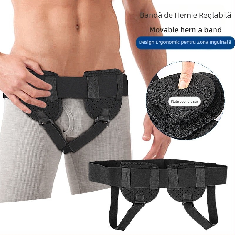 Centură herniară mobilă transfrontalieră, suport inghinal, centură herniară simplă și dublă, reglare auxiliară, fixare hernie, centură de îngrijire anti-strangulare