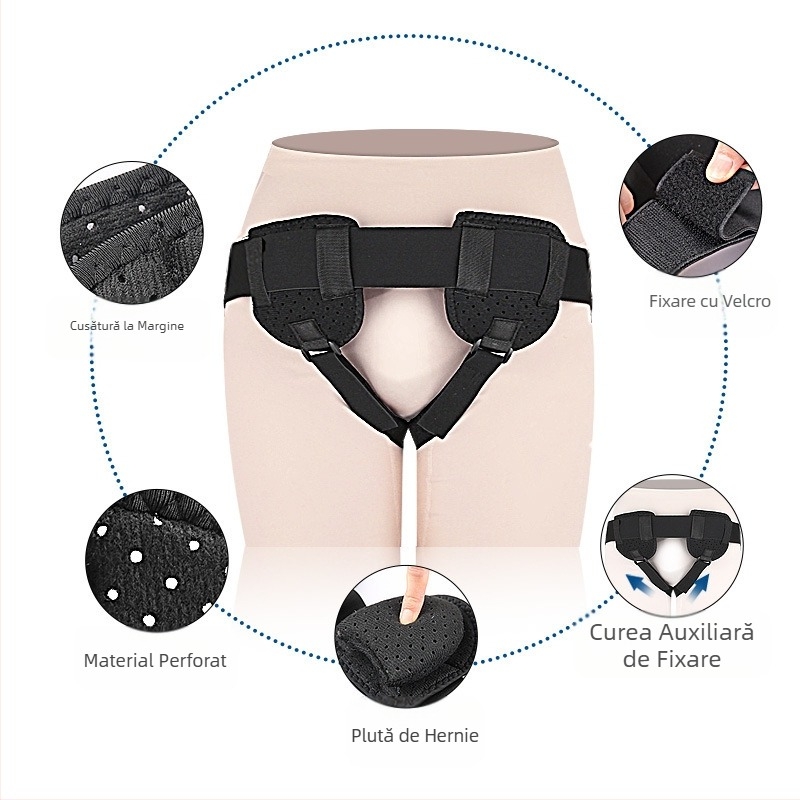 Centură herniară mobilă transfrontalieră, suport inghinal, centură herniară simplă și dublă, reglare auxiliară, fixare hernie, centură de îngrijire anti-strangulare