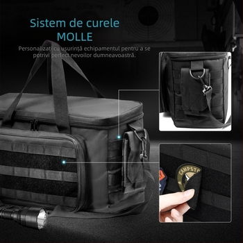 Geantă de camping pentru exterior, geantă de cosmetice, pliabilă, impermeabilă, din pânză Oxford 600D, geantă de patrulare