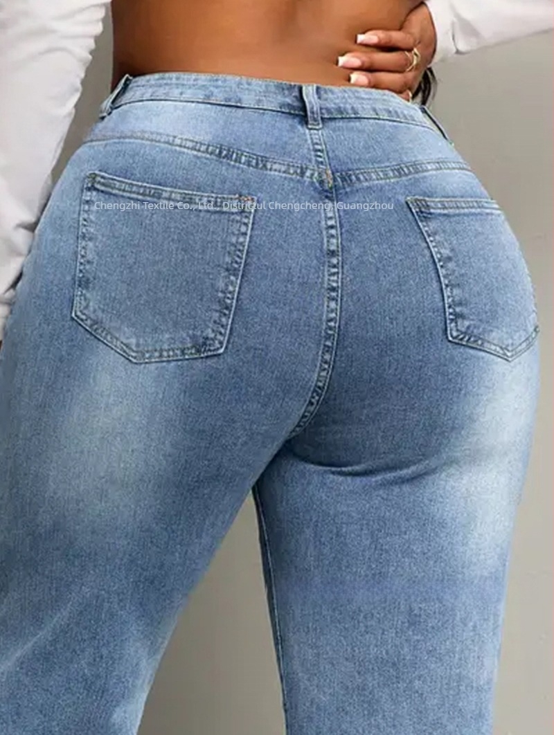 [Cu sinceritate] în stoc transfrontalier Amazon dorește Europa, America și eBay Pantaloni noi din denim pentru femei, mărime plus de Amazon