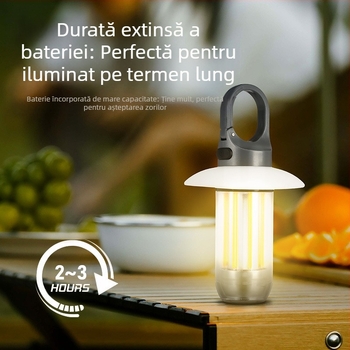 Nou portabil multifuncțional camping stil lumină dublă sursă de lumină lanternă două-în-unu atmosferă în aer liber cort lumină camping stil lumină