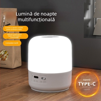 Lampă de camping nouă, cu comutator tactil, lumină de noapte cu cârlig, trei surse de lumină, lampă de camping cu diminuare continuă, lampă de cort în aer liber