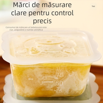 Cutie pentru suplimente alimentare pentru ursuleți, depozitare congelată și proaspătă, cutie portabilă de ambalare a fructelor mini pentru alimente pentru bebeluși