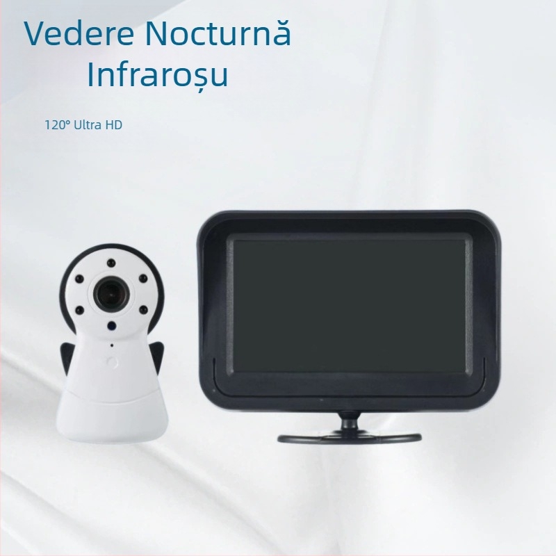 Dispozitiv auto pentru îngrijirea bebelușilor transfrontalier HD de 4,3 inch 1080P, vedere nocturnă cu infraroșu HD cu unghi larg de 120 de grade