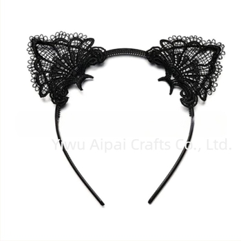Halloween pisică neagră sexy decorare mască de ochi din dantelă urechi de pisică cu bandă de susținere clopot colier coadă de animal