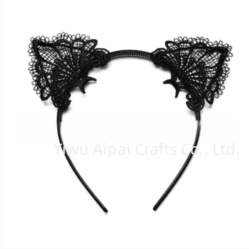 Halloween pisică neagră sexy decorare mască de ochi din dantelă urechi de pisică cu bandă de susținere clopot colier coadă de animal