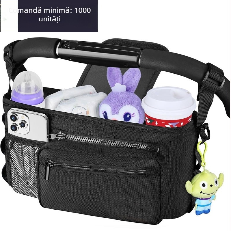 Suport pentru pahare pentru cărucior Amazon, geantă de depozitare pentru cărucior, geantă de depozitare multifuncțională, geantă de depozitare pentru cărucior cu suport pentru pahare