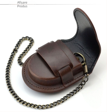 En-gros, aprovizionare vintage, carcasă din piele Denim, ceas de buzunar, ceas de talie, cuarț mecanic, bărbați și femei, carcasă de ceas cadou antic