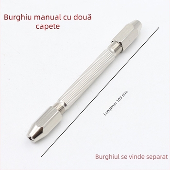 Burghiu manual cu două capuri, burghiu manual, model nuc, model chihlimbar, alezor cu miez de măsline, burghiu spiralat manual