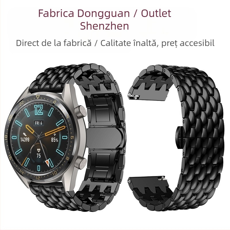 Curea metalică cu model dragon pentru Samsung gearS3/Galaxywatch 46mm/Huawei GT2e Glory Watch