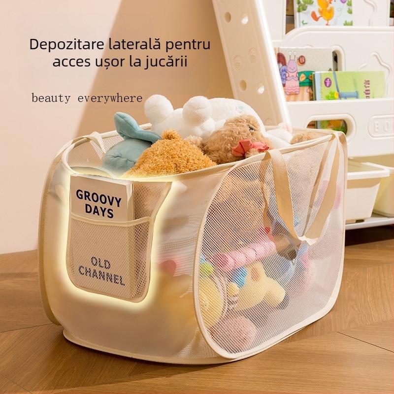 Coș de depozitare pliabil pentru păpuși, cutie de depozitare pentru păpuși de pluș, en-gros