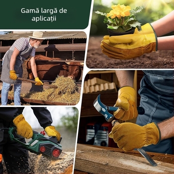 Mănuși de grădină personalizate din piele de vacă, mănuși de protecție a muncii din piele de vacă Amazon transfrontalieră, rezistente la perforare și uzură