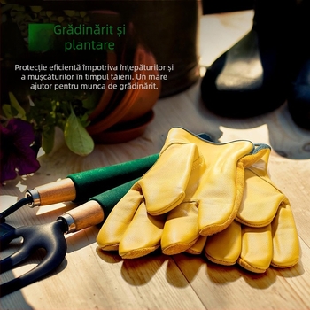 Mănuși de grădină personalizate din piele de vacă, mănuși de protecție a muncii din piele de vacă Amazon transfrontalieră, rezistente la perforare și uzură