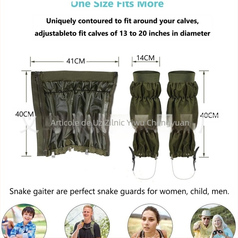 Protecție pentru picioare în aer liber, cizme de protecție reglabile, camuflaj, gambă, drumeții, vânătoare, alpinism, sport, mânecă rezistentă la șerpi