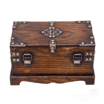 Cutie de depozitare din lemn vintage cu lacăt, cutie din lemn, depozitare comori antice, cutie mică din lemn, cutie de evadare din cameră, cutie de recuzită