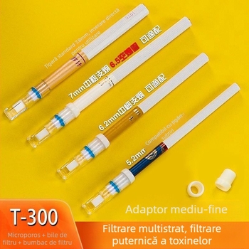 Suport de țigară Yajue T-300, suport de țigară cu filtru triplu de unică folosință, vine cu convertor mediu și fin pentru purificarea fumului și filtru pentru sănătatea bărbaților