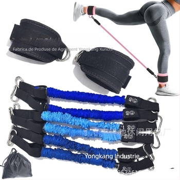 Dispozitiv de tensiune cu bandă de rezistență latex, furnizat direct din fabrică, cu cataramă pentru gleznă, antrenament pentru jambiere, curea pentru picior, inel pentru picior, gantry