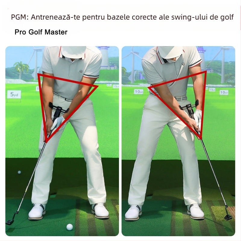 Aparat auxiliar de putting pentru golf PGM, lungime reglabilă/exerciții auxiliare, aparat de exerciții pentru putting cu încheietura mâinii fixe
