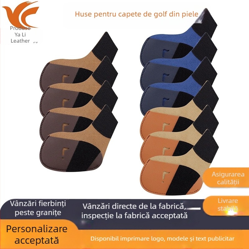 Husă de protecție din piele PU pentru club de golf, cu logo imprimabil, pentru crose de golf transfrontaliere