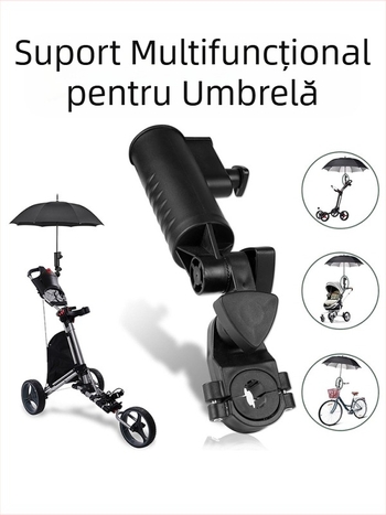 Suport pentru umbrelă de golf, suport negru din plastic pentru umbrelă, unghi reglabil, tub pentru umbrelă de golf, accesorii, consumabile