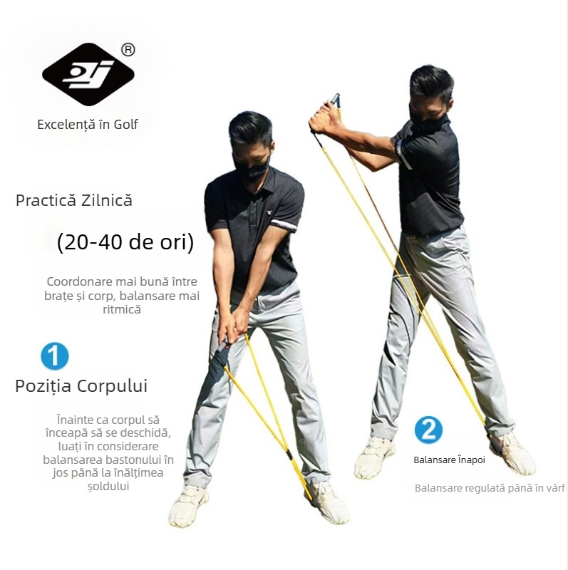 Parknshop Dispozitiv de antrenament pentru sincronizarea balansării brațelor și a rotației corpului, dispozitiv portabil de îmbunătățire a balansării