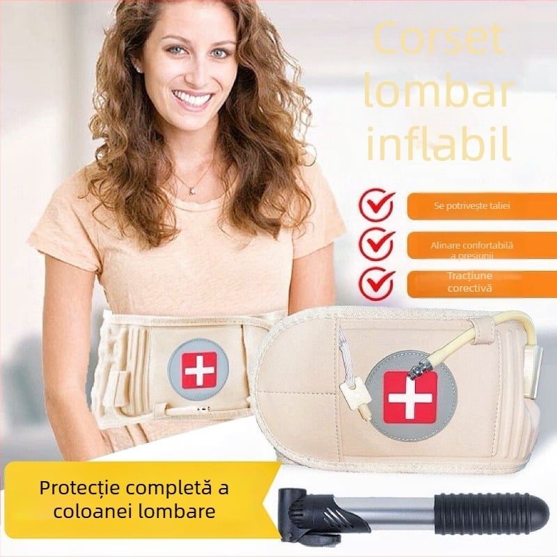 Centură gonflabilă Amazon cu disc pentru talie, protecție proeminentă pentru tensiune, centură caldă pentru artefacte, centură de grad medical