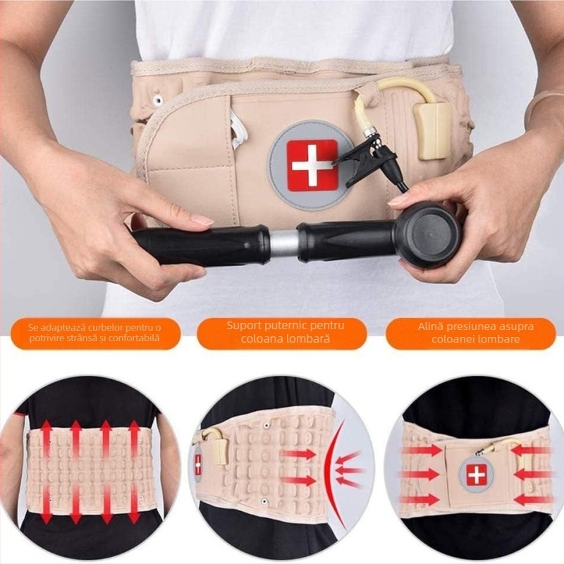 Centură gonflabilă Amazon cu disc pentru talie, protecție proeminentă pentru tensiune, centură caldă pentru artefacte, centură de grad medical