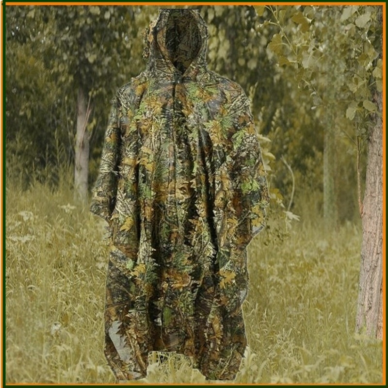 Îmbrăcăminte de aer condiționat 3D, camuflaj cu frunze bionic, pelerină în stil camuflaj, pădure de război, îmbrăcăminte tactică multifuncțională și ușoară