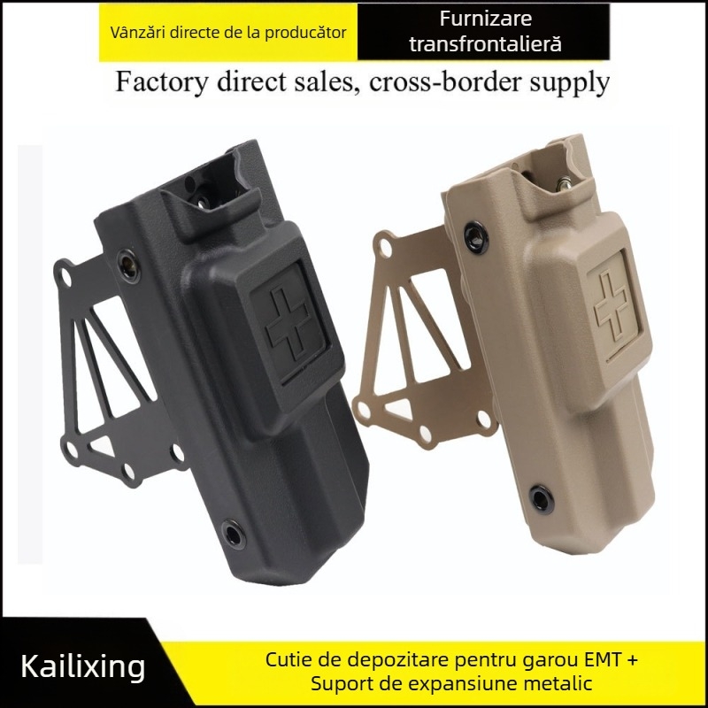 Cutie de depozitare pentru garou CAT, costum de exterior Molle tactic, extensie rapidă cu tragere, capac multifuncțional pentru suport