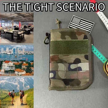 Geantă de documente pentru sporturi în aer liber, multifuncțională, pentru fani militari, camuflaj, portofel tactic, geantă de depozitare pentru chei, portabilă, cu ridicata